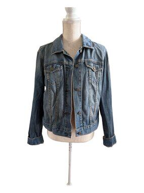 Old Navy Blue Denim Trucker Jacket Size Large